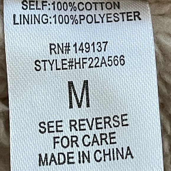 15. HYFVE Cropped Sherpa Lined Corduroy Jacket Size M - Picture 8 of 9